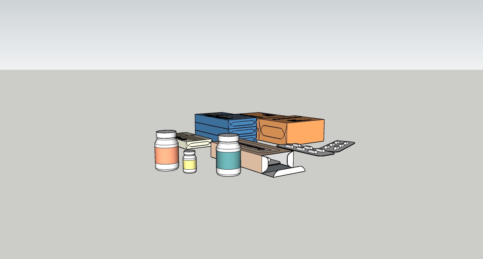 西药，药瓶，药盒