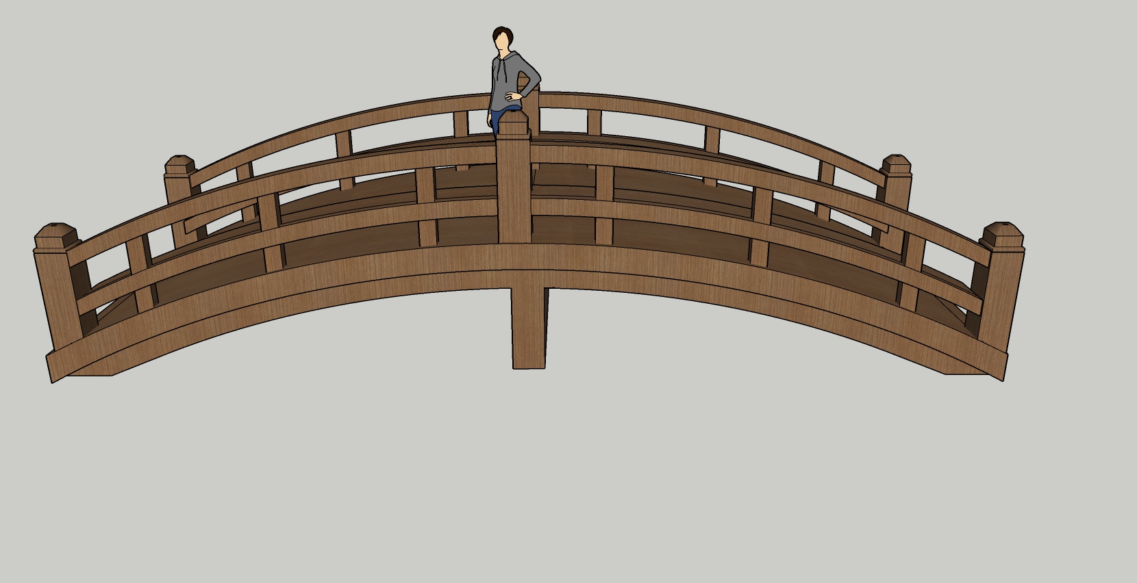 中式木桥   木拱桥  扶手桥
