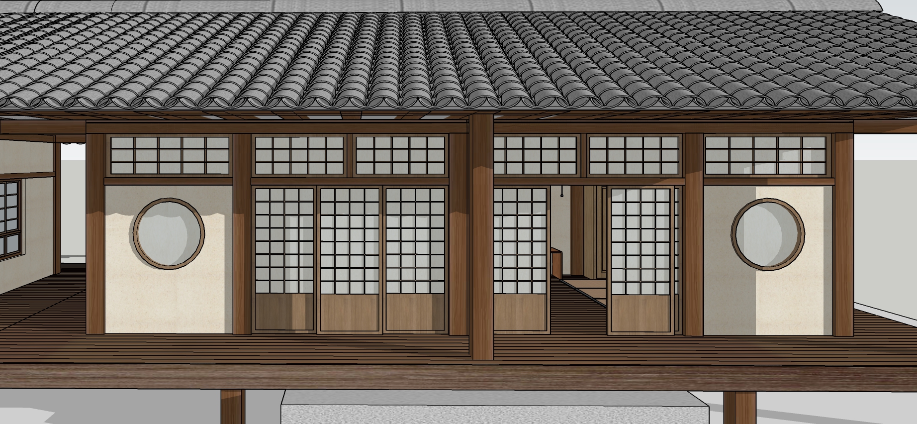 单体建筑日式小屋