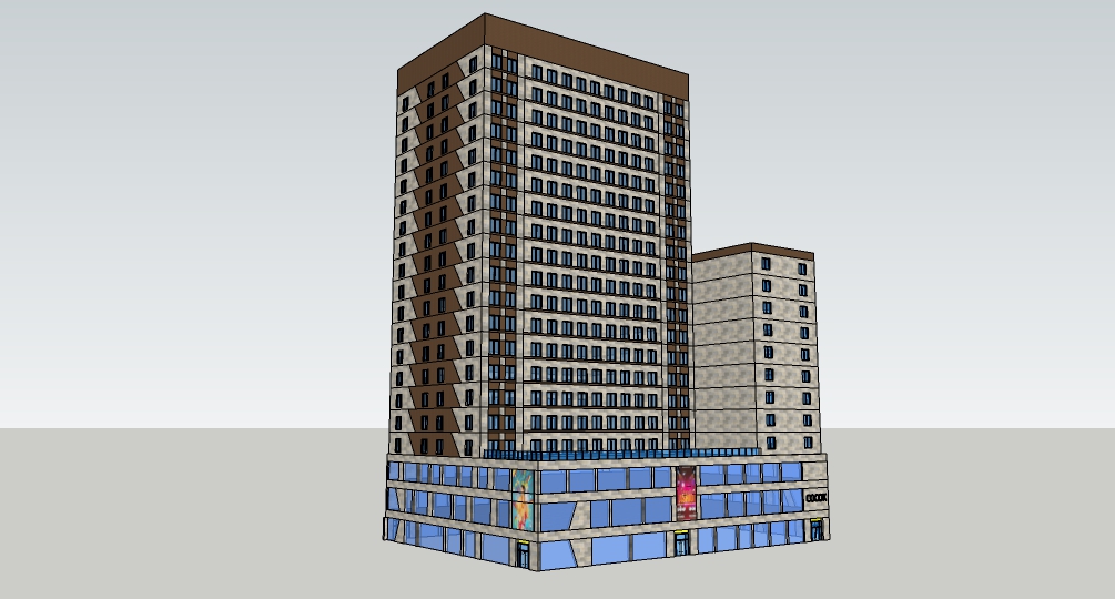 现代商业楼   商业建筑模型   商场