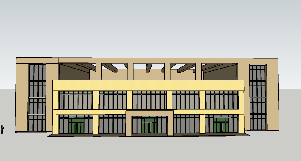 现代商业楼   建筑模型   办公楼