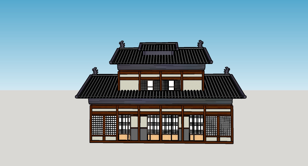 日式古建筑     房屋建筑    日式建筑