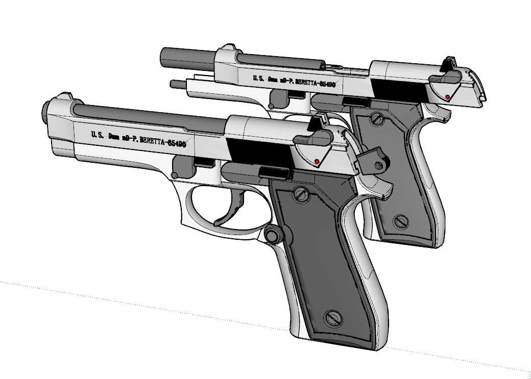 m92手枪模型（无机构）